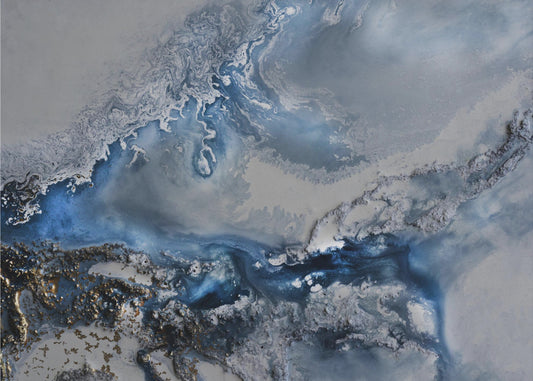 Abstract GREY blue - Arctic Waters | Canvas