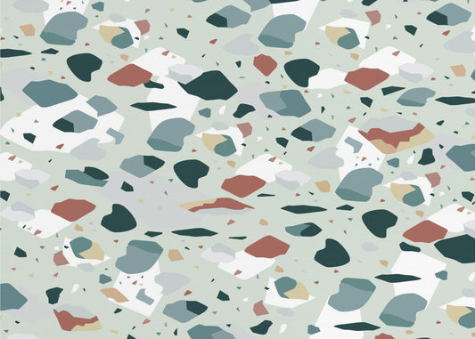 Terrazzo_Hellgrün | Tapete