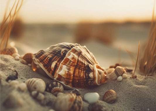 Muscheln bei Sonnenuntergang | Tapete