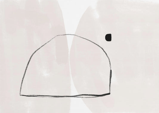 Einfache Bogenform und ein kleiner quadratischer Punkt | Leinwand