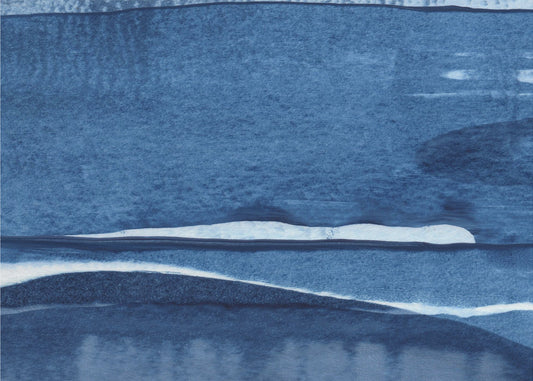 Blaue Aquarellwellen | Poster