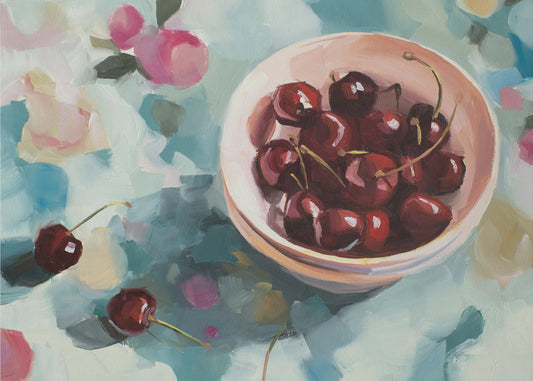 Cherries On Tablecloth | Canvas