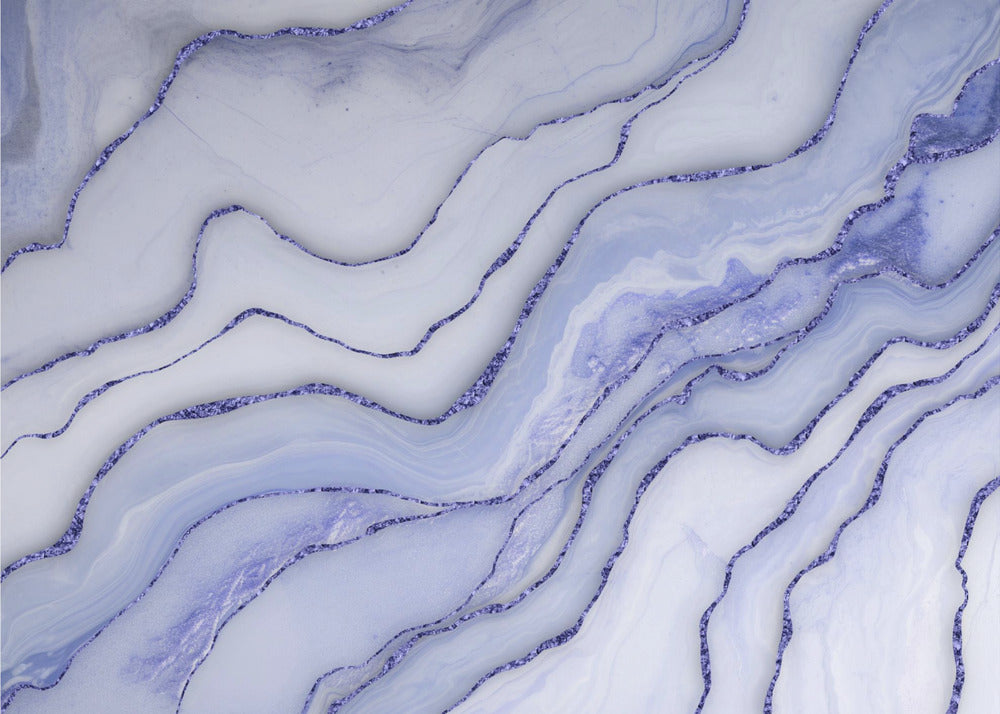 Marmor Luxus Blau | Leinwand