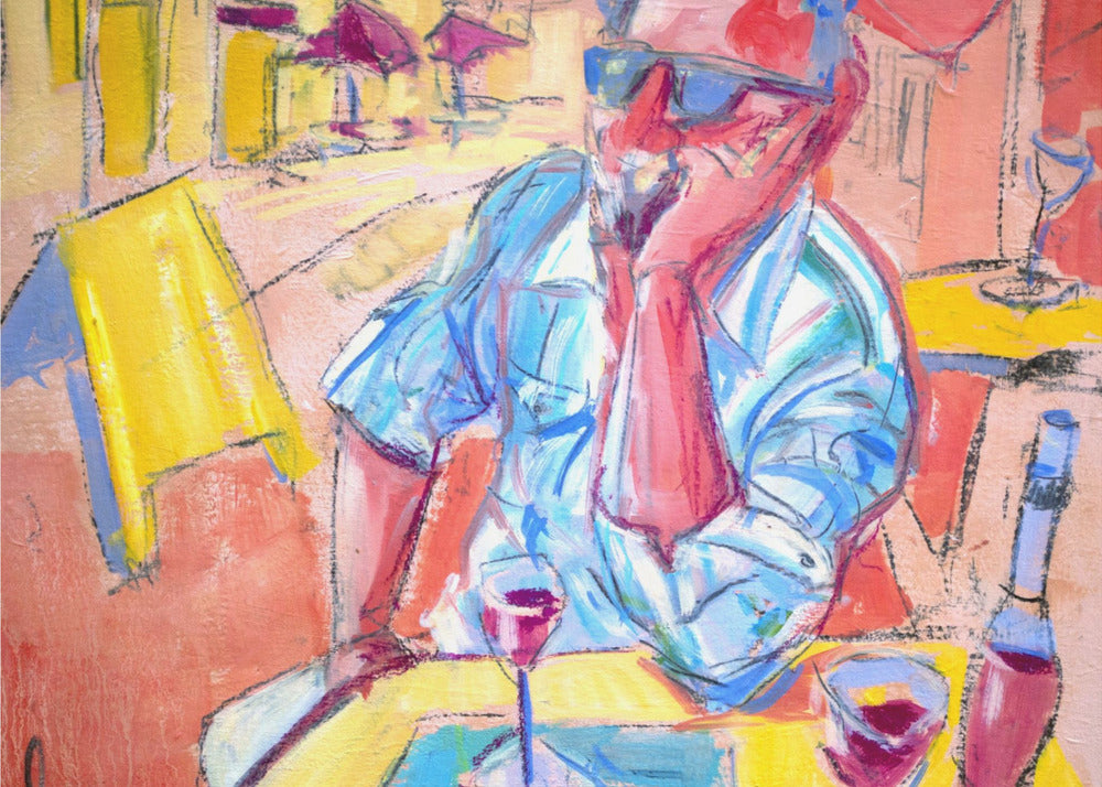 Flasche Rot | Leinwand