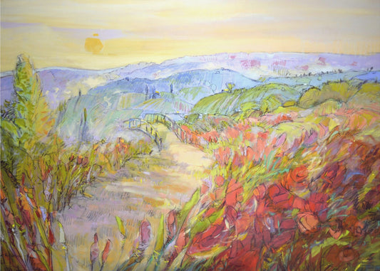 Sonnenaufgang am Hang | Poster
