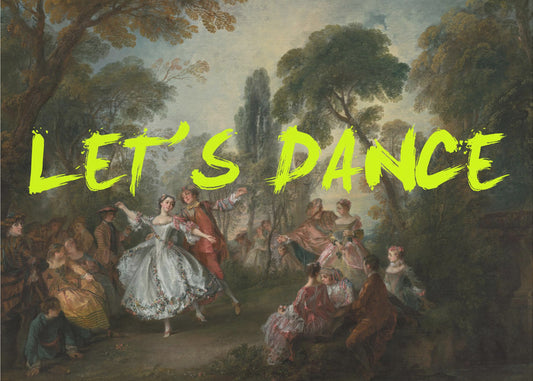 LET&#039;S DANCE NEON YELLOW VINTAGE MAXIMALIST ART | Poster