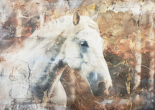 Pferd Tier Vintage Kunst Illustration Wandkunst 05 | Poster