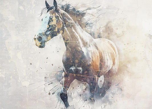 Pferd Tier Vintage Kunst Illustration Wandkunst 09 | Poster