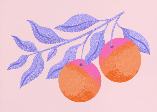 Abstract Orange Branch | Canvas