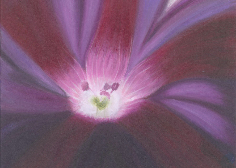 Lila Blumenöl auf Leinwand | Leinwand