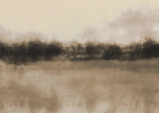 Abstrakte Landschaft in Erdtönen. | Poster