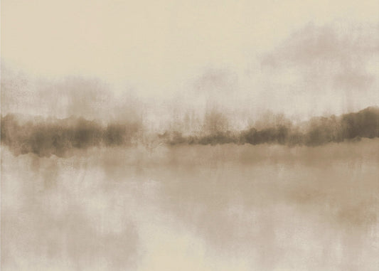 Abstrakte Landschaft in neutralen Brauntönen | Poster