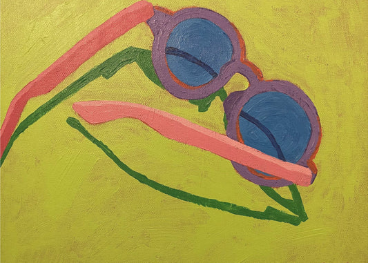Sunglasses on Yellow Green | Canvas