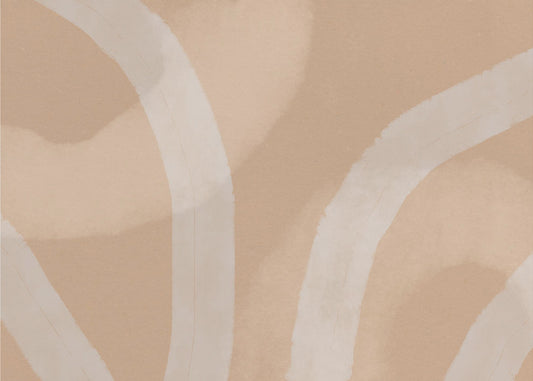 Neutrales abstraktes Aquarell. Minimalistisch in Pastellfarben Nr. 5 | Leinwand