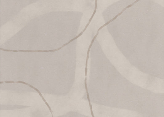 Neutrales abstraktes Aquarell. Minimalistisch in Pastellfarben Nr. 1 | Leinwand