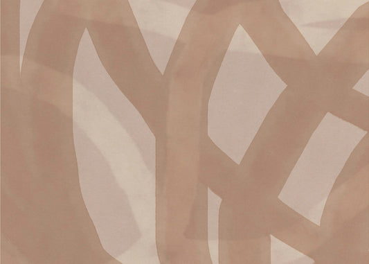 Neutrales abstraktes Aquarell in Nude und Pastell 9 | Leinwand