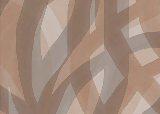 Neutrales abstraktes Aquarell in Nude und Pastell 5 | Leinwand