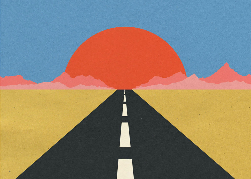 Straße zur Sonne | Leinwand