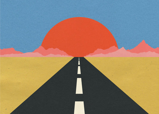Straße zur Sonne | Leinwand