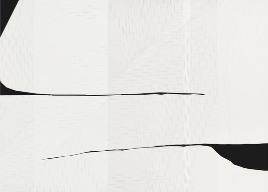 Black Stroke and White Woven Art 3 | Canvas