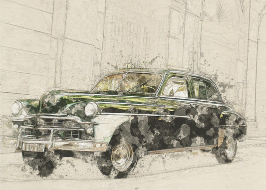Retro Car | Canvas