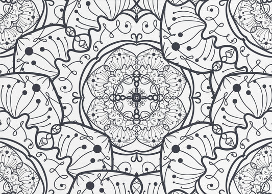 Abstrakte Mandala-Linienkunst | Leinwand