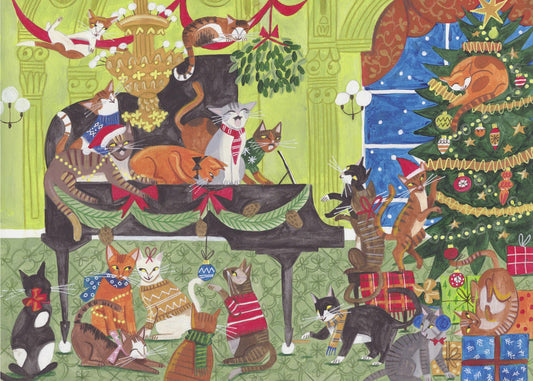 Katzen spielen Klavier | Poster