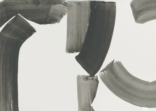 Monochrome Abstract Black Shapes 1 | Canvas