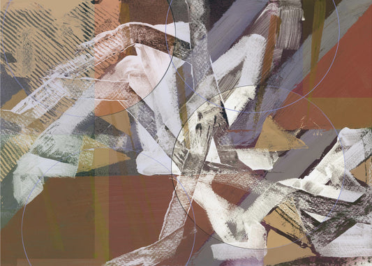 Abstract Circles and Textures 3 | Canvas