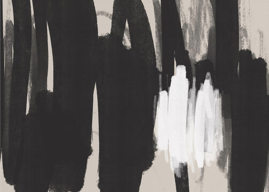 Ausdrucksstarke Schwarz-Weiß-Pinselstriche | Poster