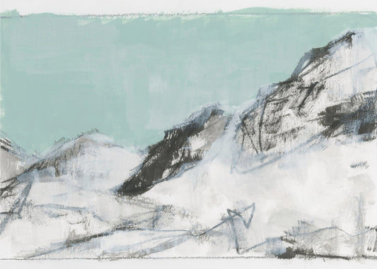 Weiße Berge Druck Nr. 1 | Poster