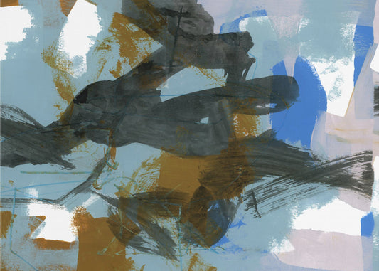 Abstract Blue Dance No 2 | Canvas