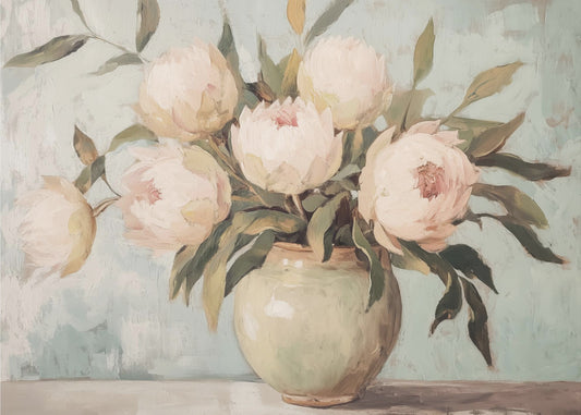 Peonies Flower Still Life | Canvas