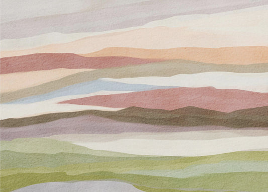 Abstrakte Aquarelllandschaft | Leinwand