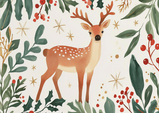 Zauberhafter Waldhirsch | Leinwand