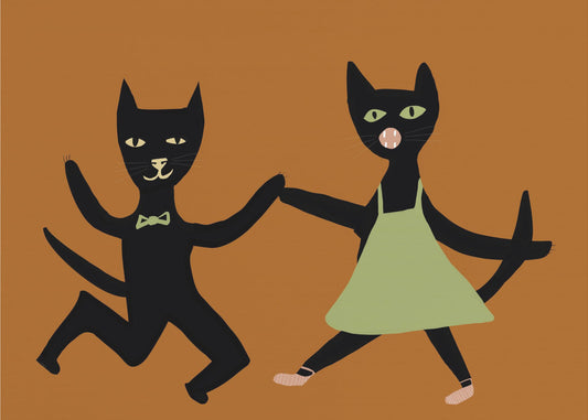 Tanzende Katzen | Leinwand