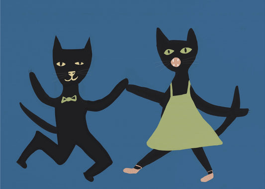 Tanzende Katzen | Leinwand