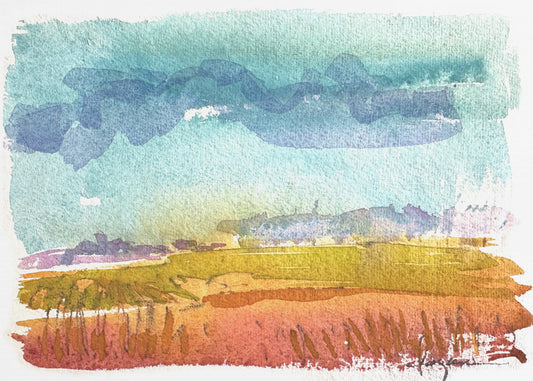 Blauer Himmel Horizont | Leinwand