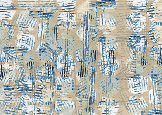Cornish Blue Hexagons 1 | Leinwand