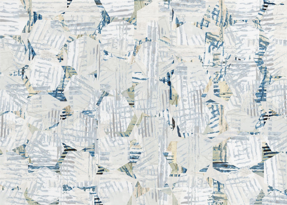 Cornish Blue Hexagons 6 | Leinwand