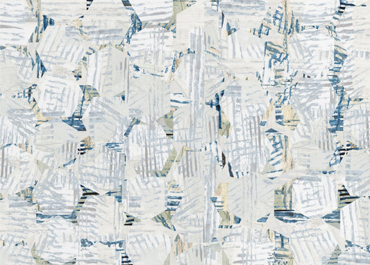 Cornish Blue Hexagons 6 | Leinwand