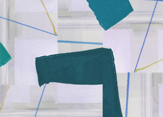 Abstrakte Komposition in Blau 3 | Leinwand