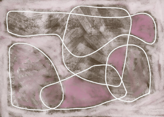 Pastellrosa Strichzeichnung | Leinwand