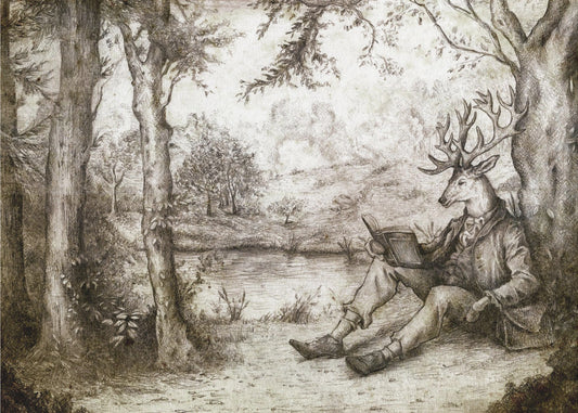 LESEN UNTER EINEM BAUM | Leinwand