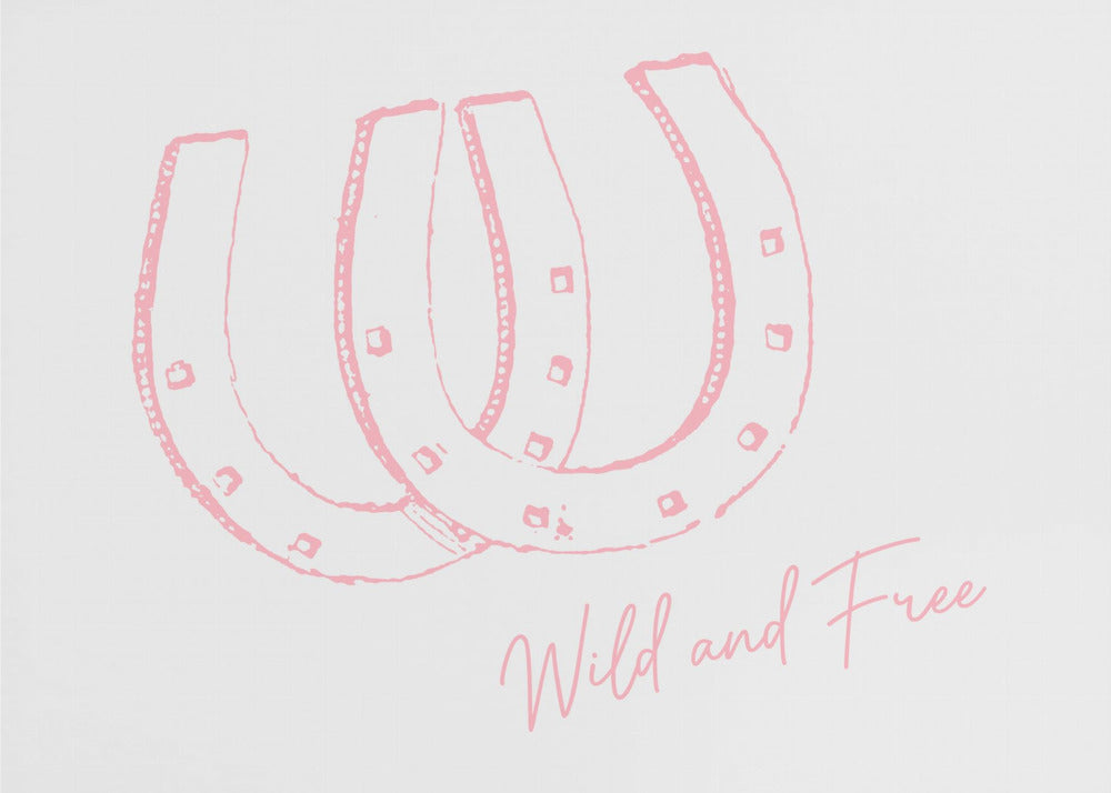 Hufeisen Wild and Free Pink | Leinwand