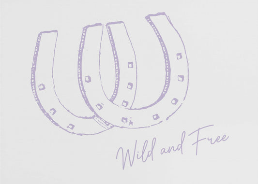 Horseshoe Wild and Free Purple | Poster