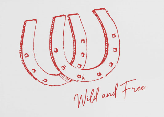Hufeisen Wild and Free Rot | Leinwand