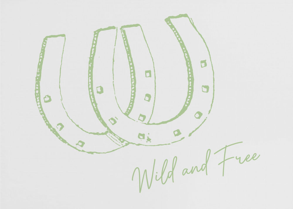 Hufeisen Wild and Free Salbeigrün | Poster