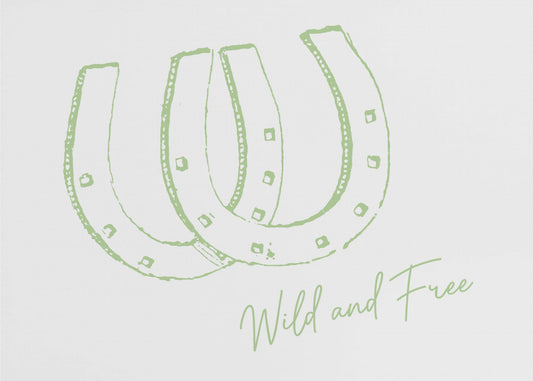 Horseshoe Wild and Free Sage Green | Poster