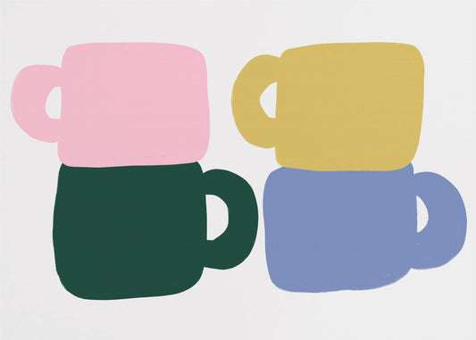 Bunte Kaffeetassen | Leinwand